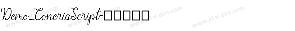 Demo_ConeriaScript字体转换
