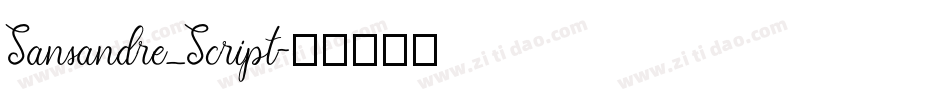 Sansandre_Script字体转换