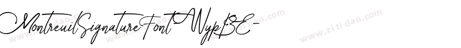 MontreuilSignatureFont-WypBE字体转换