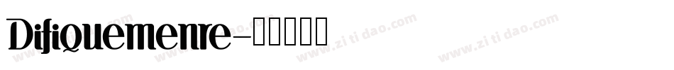 Difiquemenre字体转换