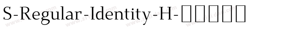 S-Regular-Identity-H字体转换