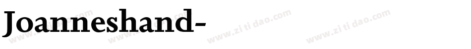 Joanneshand字体转换