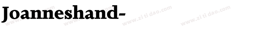 Joanneshand字体转换