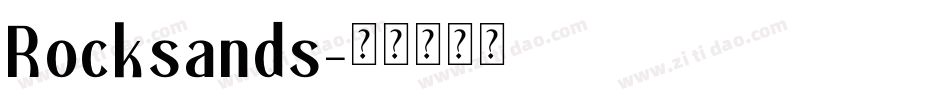 Rocksands字体转换