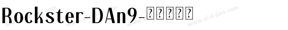 Rockster-DAn9字体转换