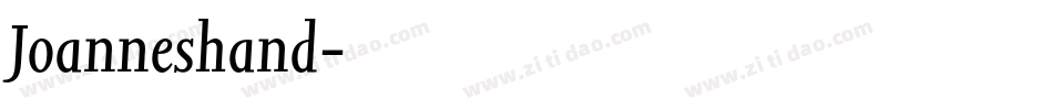 Joanneshand字体转换
