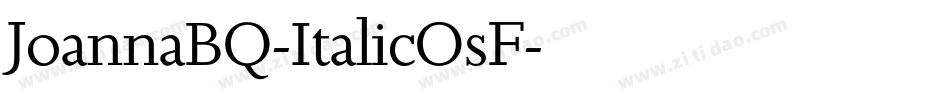 JoannaBQ-ItalicOsF字体转换