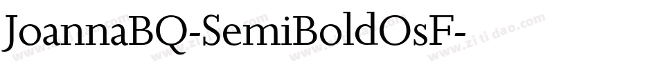 JoannaBQ-SemiBoldOsF字体转换