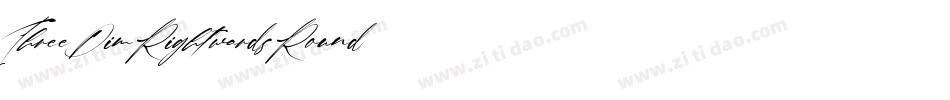 ThreeDimRightwardsRound字体转换
