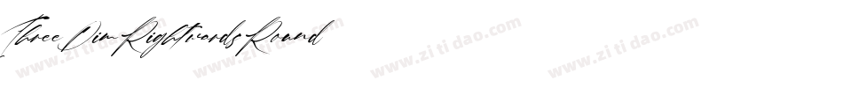 ThreeDimRightwardsRound字体转换