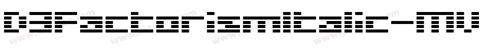 D3FactorismItalic-MVeB字体转换