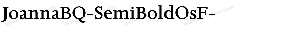 JoannaBQ-SemiBoldOsF字体转换