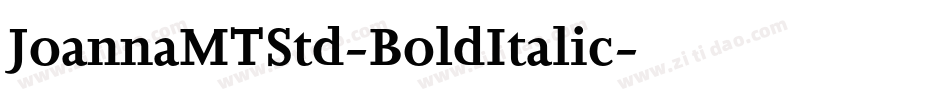 JoannaMTStd-BoldItalic字体转换