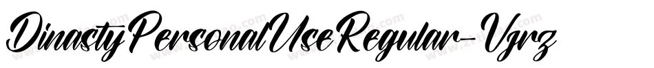 DinastyPersonalUseRegular-Vjrz字体转换