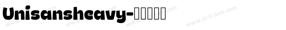 Unisansheavy字体转换