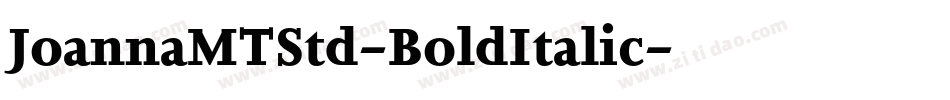 JoannaMTStd-BoldItalic字体转换