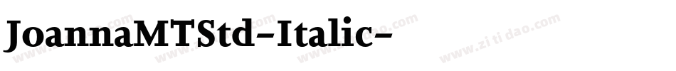 JoannaMTStd-Italic字体转换