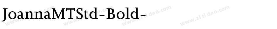 JoannaMTStd-Bold字体转换