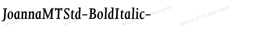 JoannaMTStd-BoldItalic字体转换