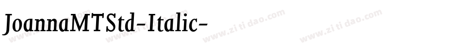 JoannaMTStd-Italic字体转换