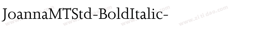 JoannaMTStd-BoldItalic字体转换