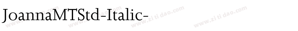 JoannaMTStd-Italic字体转换