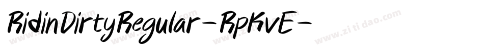 RidinDirtyRegular-RpKvE字体转换