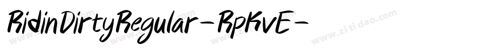 RidinDirtyRegular-RpKvE字体转换