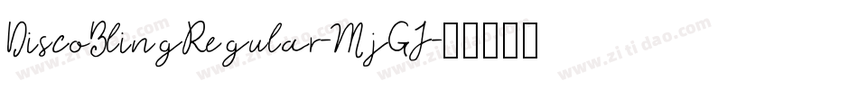 DiscoBlingRegular-MjGJ字体转换