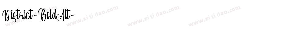 District-BoldAlt字体转换