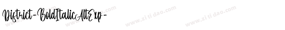 District-BoldItalicAltExp字体转换