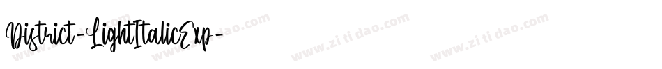 District-LightItalicExp字体转换 District-LightItalicExp字体转换