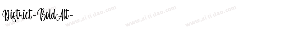 District-BoldAlt字体转换