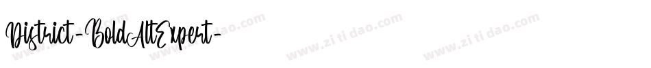 District-BoldAltExpert字体转换
