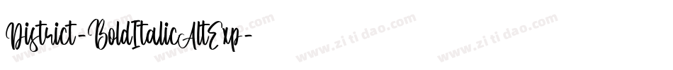 District-BoldItalicAltExp字体转换