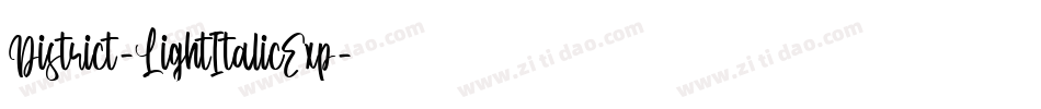 District-LightItalicExp字体转换 District-LightItalicExp字体转换
