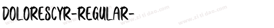 DoloresCyr-Regular字体转换