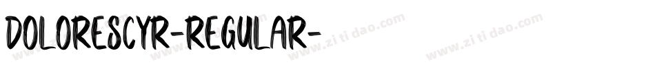 DoloresCyr-Regular字体转换