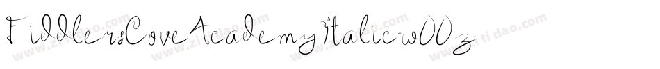 FiddlersCoveAcademyItalic-w00z字体转换