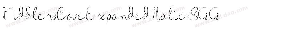 FiddlersCoveExpandedItalic-8GGD字体转换