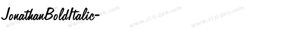 JonathanBoldItalic字体转换
