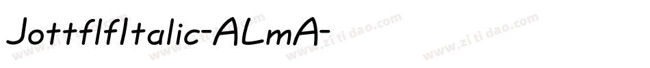 JottflfItalic-ALmA字体转换