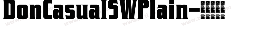DonCasualSWPlain字体转换