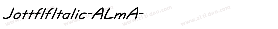 JottflfItalic-ALmA字体转换