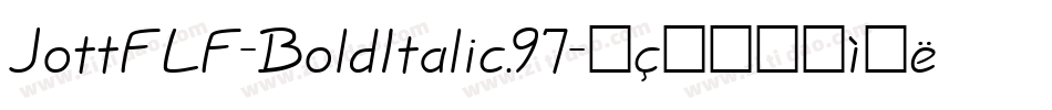 JottFLF-BoldItalic.97字体转换