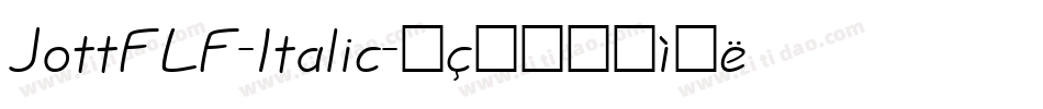 JottFLF-Italic字体转换
