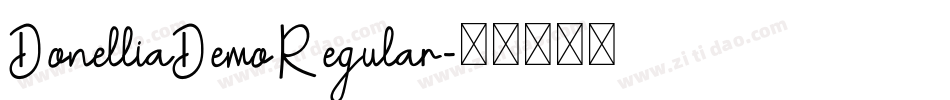DonelliaDemoRegular字体转换