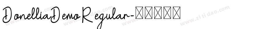 DonelliaDemoRegular字体转换