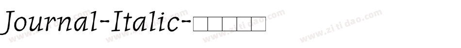 Journal-Italic字体转换