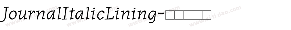 JournalItalicLining字体转换
